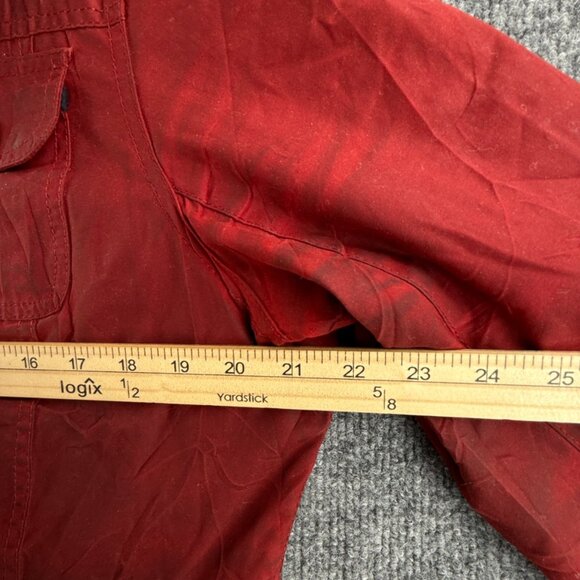 Barbour MORRIS UTILITY Waxed Jacket Women Full Zip Red Size 12 US Collared - Picture 9 of 16